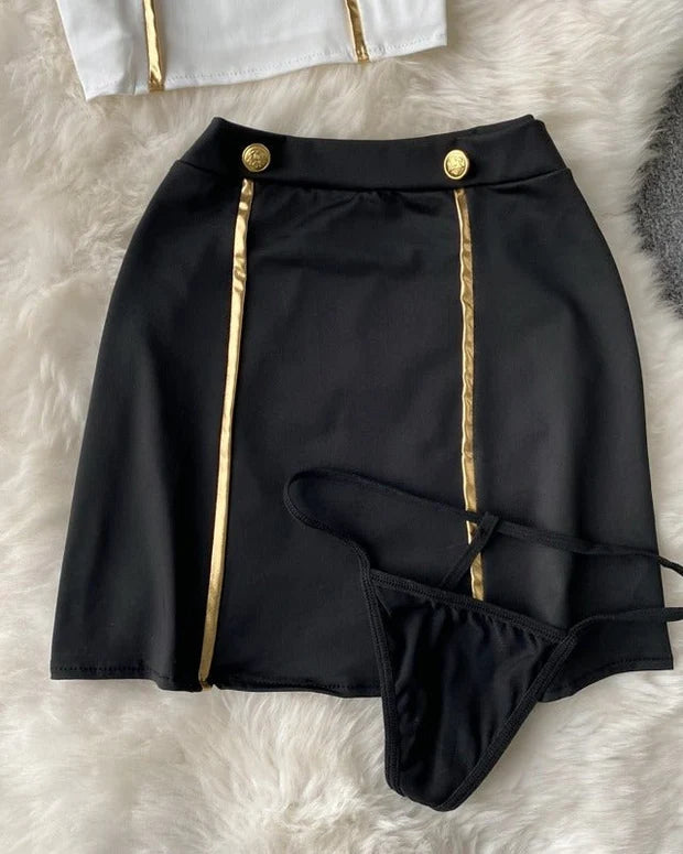 Kaptaan — Captain Costume Set with Skirt and Stockings