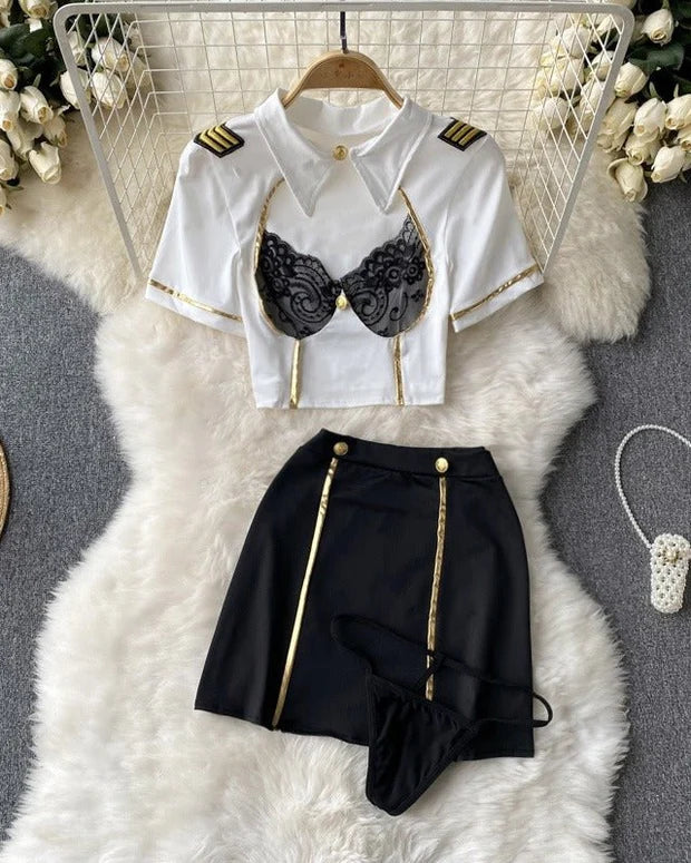 Kaptaan — Captain Costume Set with Skirt and Stockings