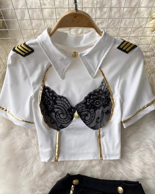 Kaptaan — Captain Costume Set with Skirt and Stockings
